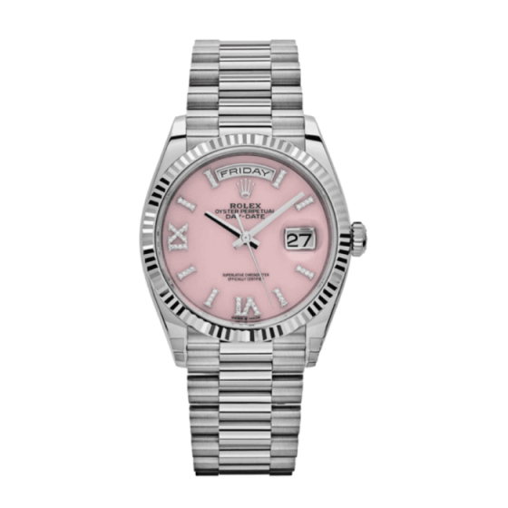 Day-date white gold opal diamond dial 36mm