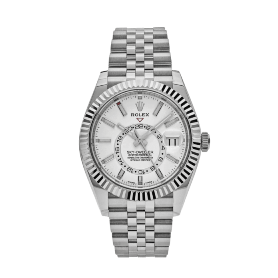 Sky-dweller white dial jubilee 42mm