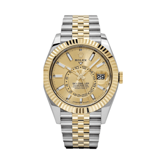 Sky-dweller gold jubilee champagne dial 42mm
