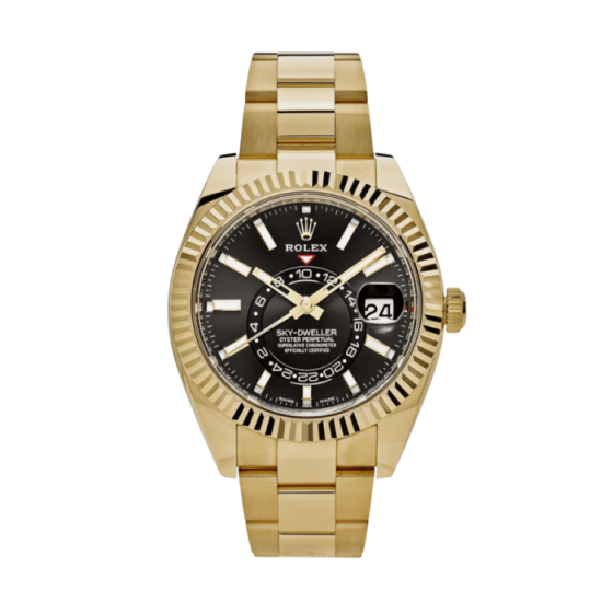 Sky-dweller gold black dial 42mm