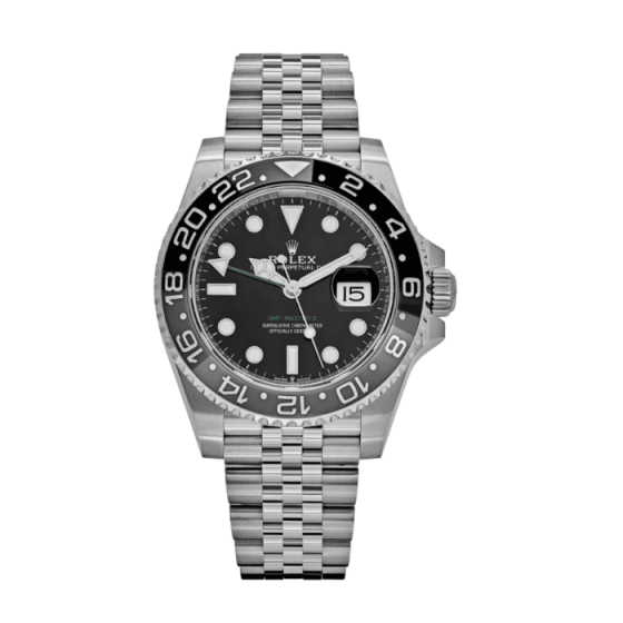 Gmt-master ii bruce wayne stainless black dial 40mm
