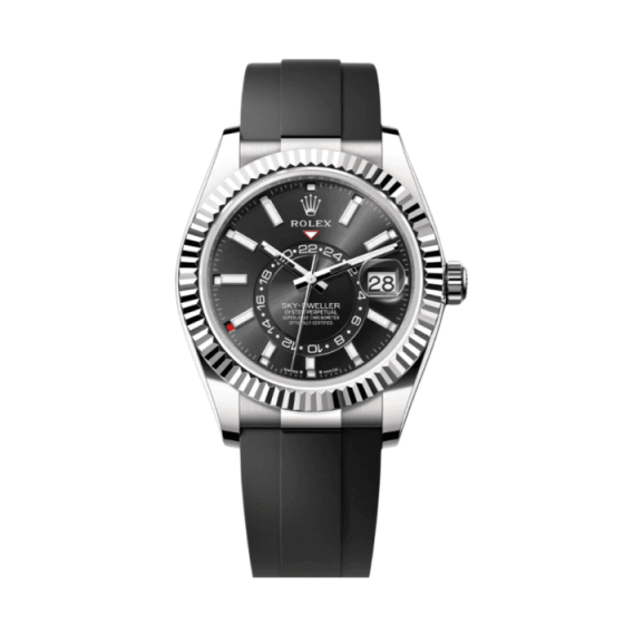 Sky-dweller black dial oysterflex 42mm