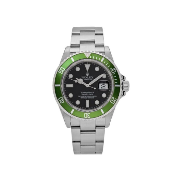 Submariner Date 16610V ‘Kermit’ Bezel Flat 4 Steel Black Dial Oyster (2003)