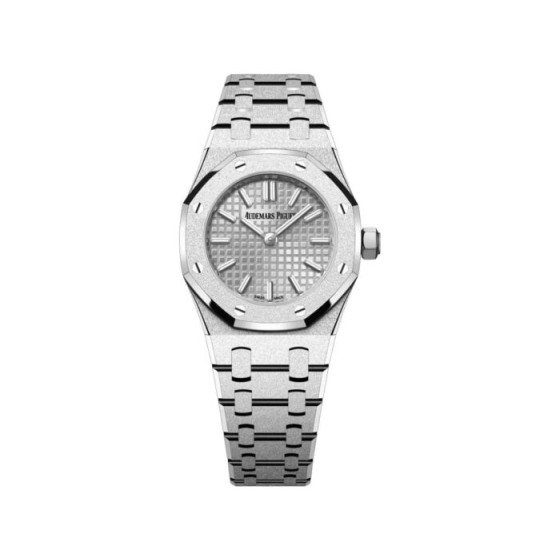 Royal Oak 67630BC.GG.1312BC.01 ‘Mini’ Frosted White Gold Quartz