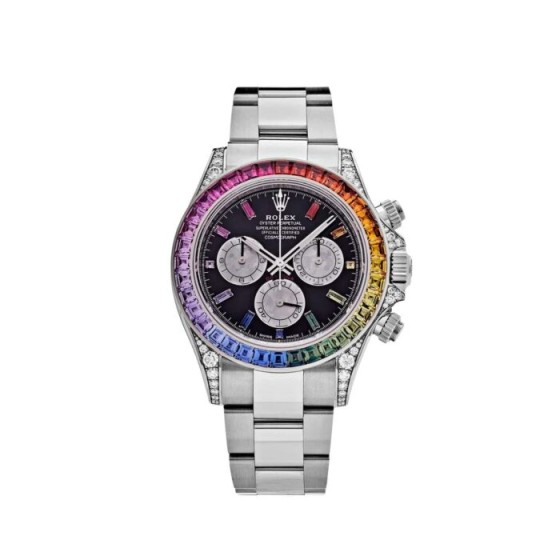 Daytona 116599RBOW ‘Rainbow’ White Gold Black Dial Sapphire Bezel (2022)