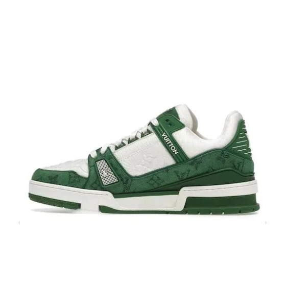 Green Monogram Denim White